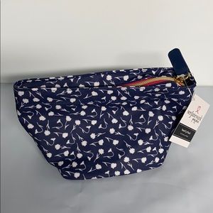 Blue & White Stand Up Cosmetics Bag